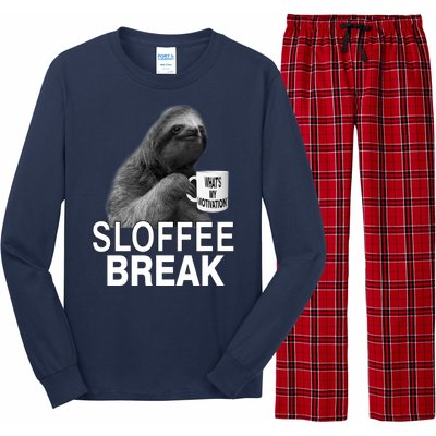 Sloffee Break What's My Motivation Long Sleeve Pajama Set