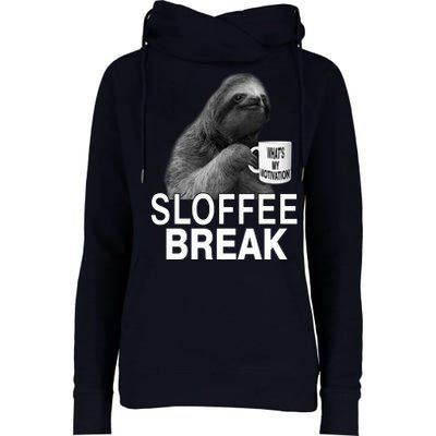 Sloffee Break What's My Motivation Womens Funnel Neck Pullover Hood