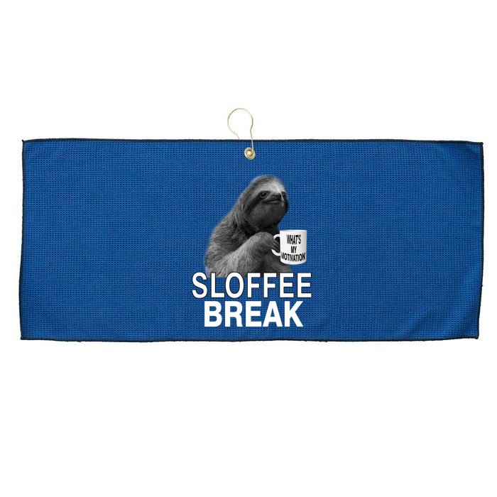 Sloffee Break What's My Motivation Large Microfiber Waffle Golf Towel