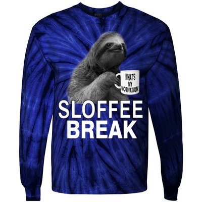 Sloffee Break What's My Motivation Tie-Dye Long Sleeve Shirt