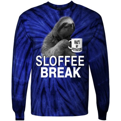 Sloffee Break What's My Motivation Tie-Dye Long Sleeve Shirt