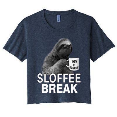 Sloffee Break What's My Motivation Crop Top