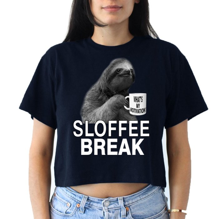 Sloffee Break What's My Motivation Crop Top