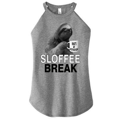 Sloffee Break What's My Motivation Women’s Perfect Tri Rocker Tank