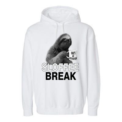 Sloffee Break What's My Motivation Garment-Dyed Fleece Hoodie