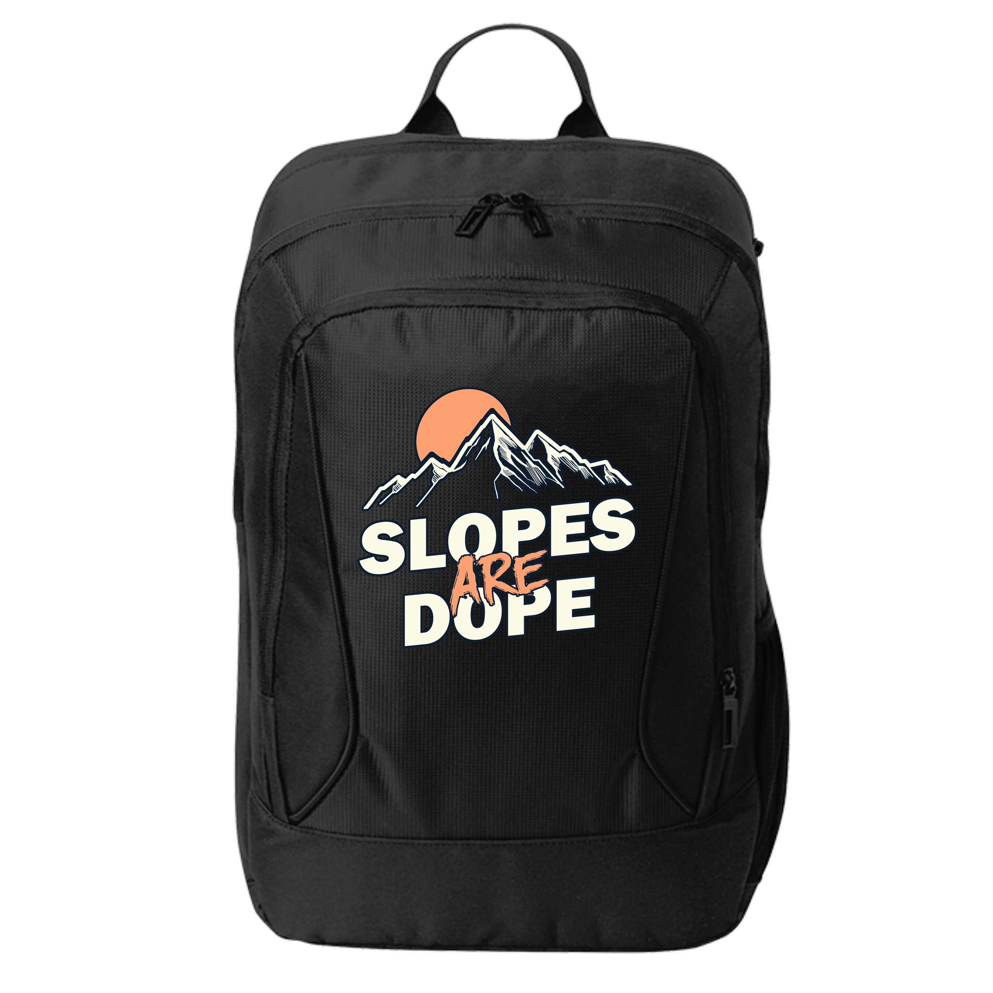 Slopes Are Dope Funny Skiing City Backpack