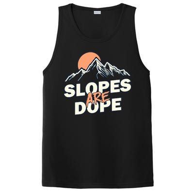 Slopes Are Dope Funny Skiing PosiCharge Competitor Tank