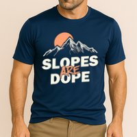 Slopes Are Dope Funny Skiing Cooling Performance Crew T-Shirt