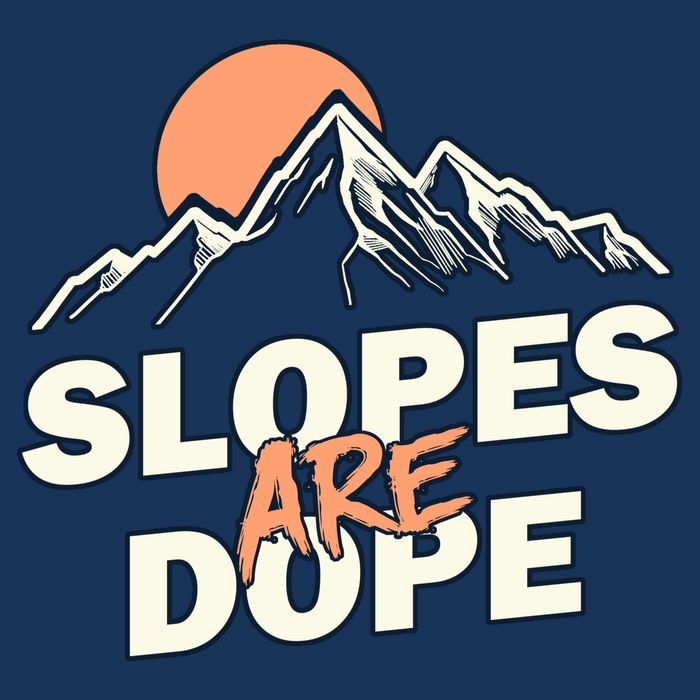 Slopes Are Dope Funny Skiing Drawstring Bag