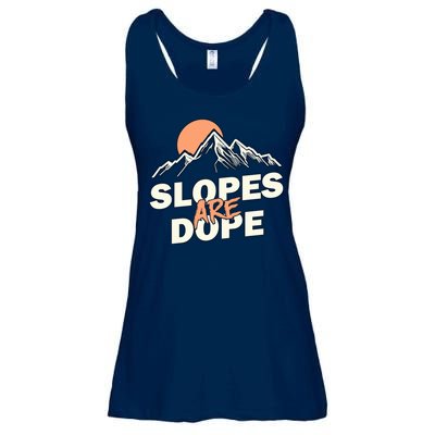 Slopes Are Dope Funny Skiing Ladies Essential Flowy Tank