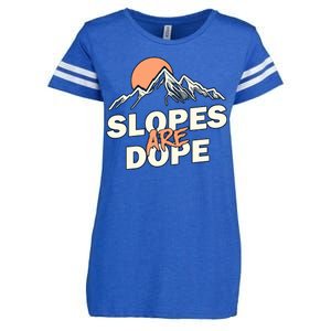 Slopes Are Dope Funny Skiing Enza Ladies Jersey Football T-Shirt