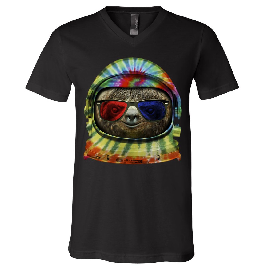 Sloth Astronaut 3D V-Neck T-Shirt