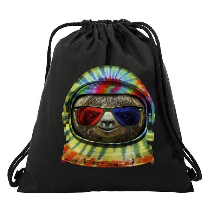 Sloth Astronaut 3D Drawstring Bag