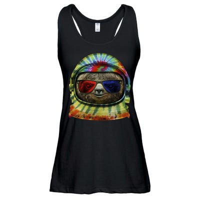 Sloth Astronaut 3D Ladies Essential Flowy Tank