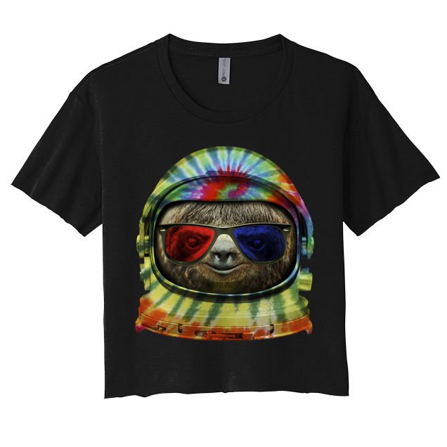 Sloth Astronaut 3D Crop Top