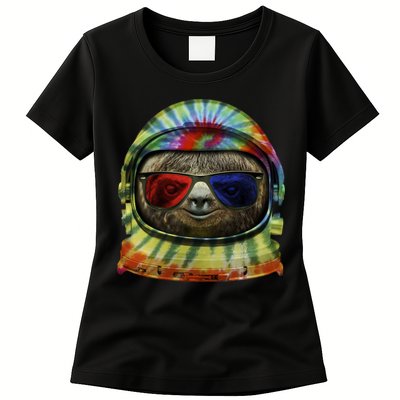 Sloth Astronaut 3D Womens T-Shirt