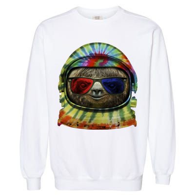 Sloth Astronaut 3D Garment-Dyed Sweatshirt