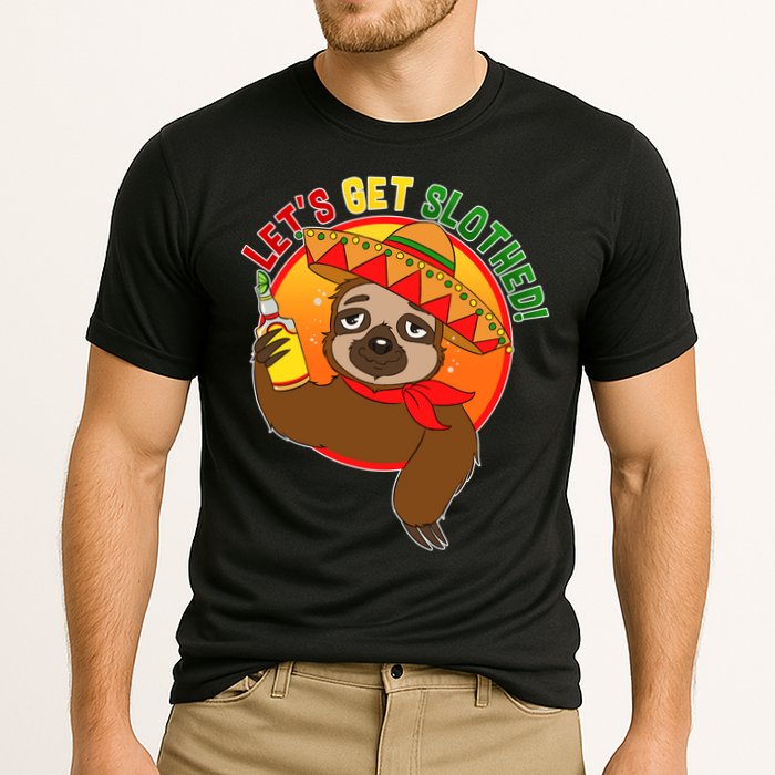 Sloth Cinco De Mayo Let's Get Slothed Cooling Performance Crew T-Shirt