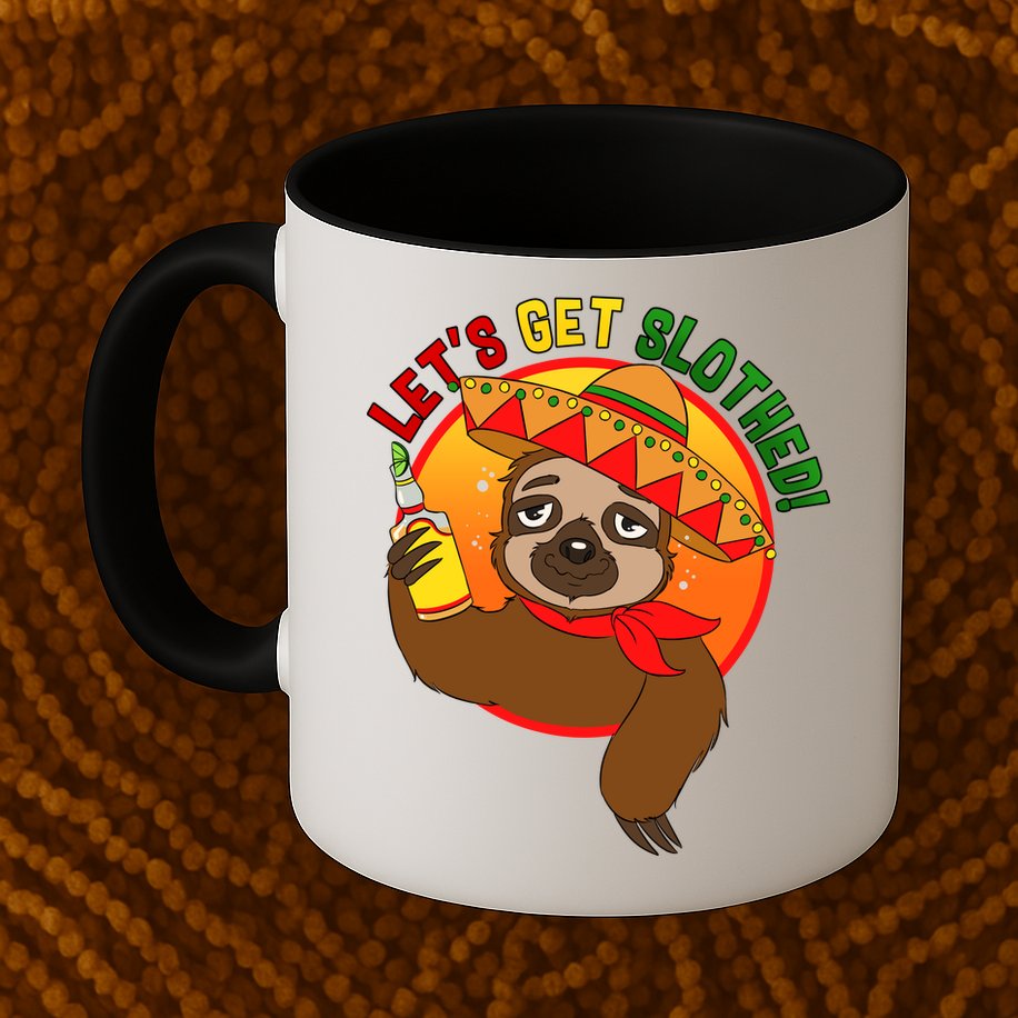Sloth Cinco De Mayo Let's Get Slothed Mug