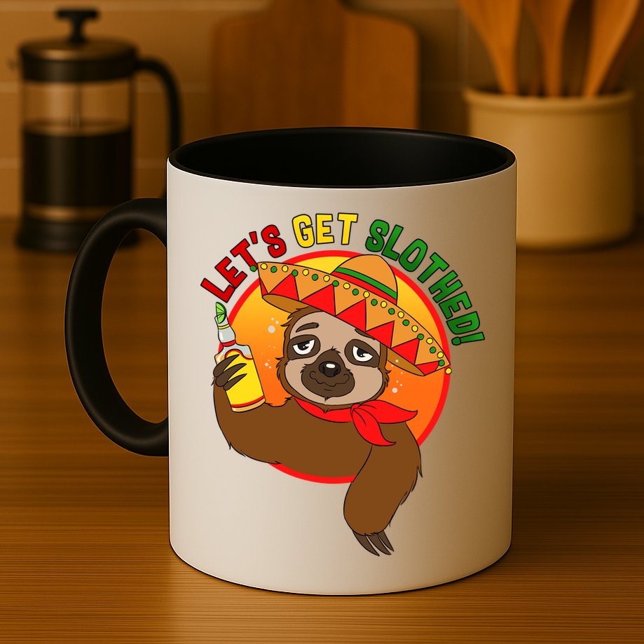 Sloth Cinco De Mayo Let's Get Slothed Mug