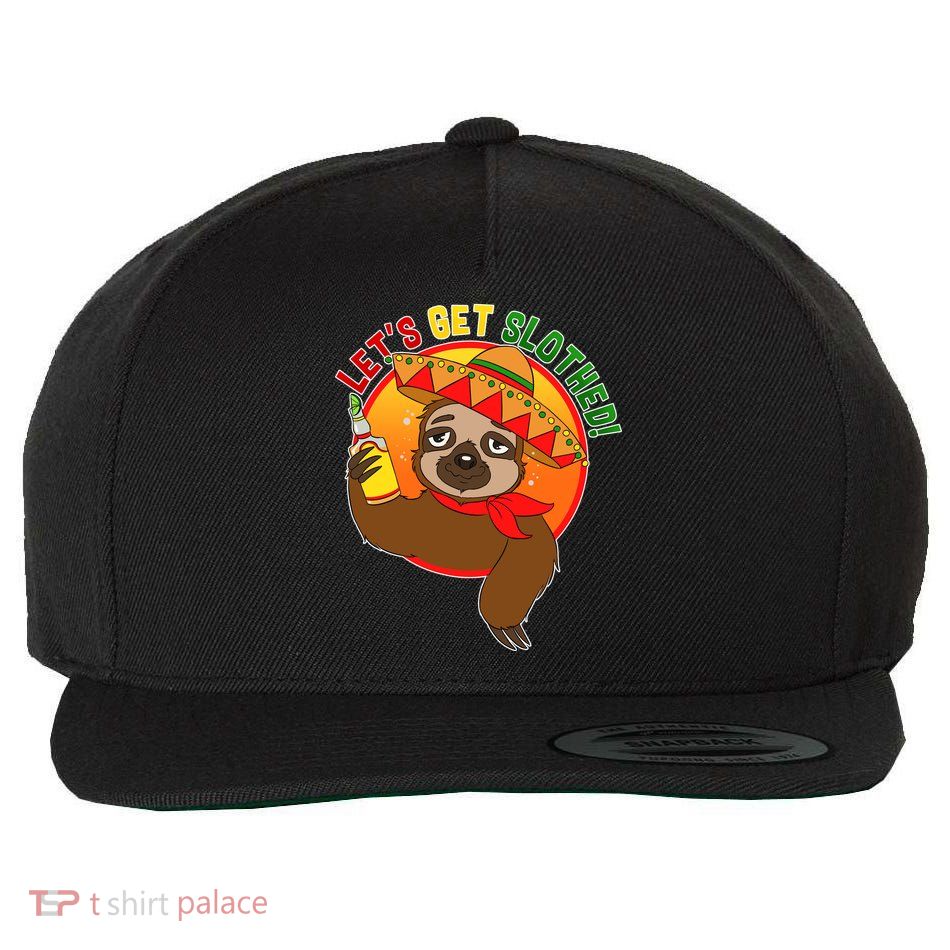 Sloth Cinco De Mayo Let's Get Slothed Wool Snapback Cap