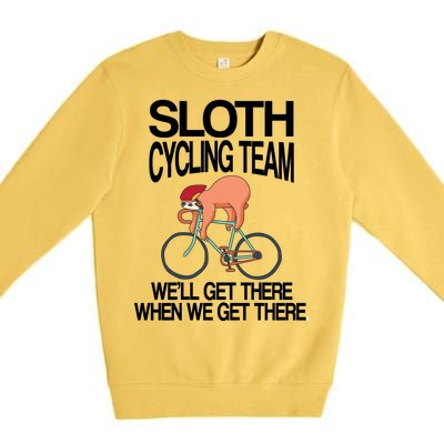 Sloth Cycling Team Premium Crewneck Sweatshirt