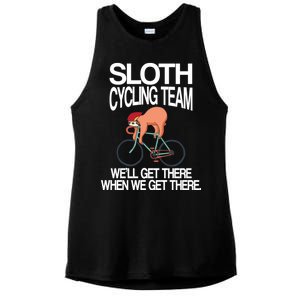 Sloth Cycling Team Ladies PosiCharge Tri-Blend Wicking Tank