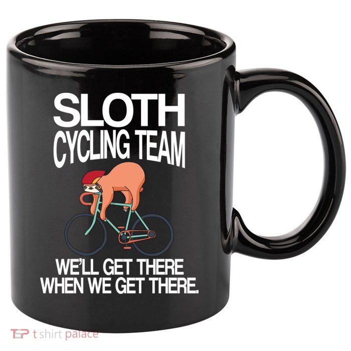 Sloth Cycling Team 11oz C Handle Ceramic Mug