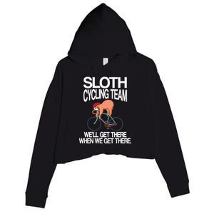 Sloth Cycling Team Crop Fleece Hoodie