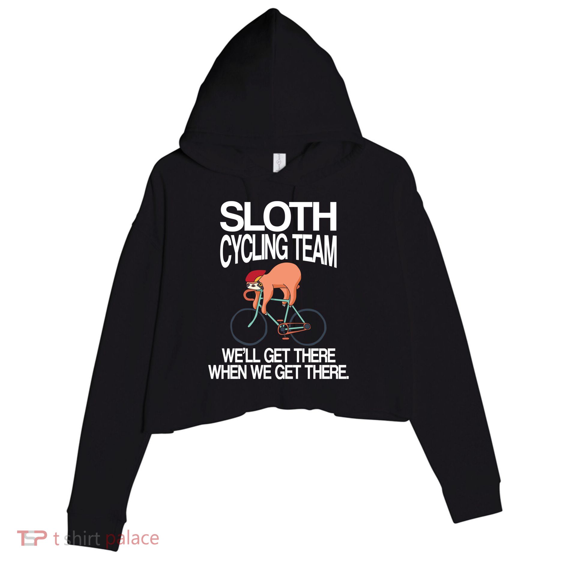 Sloth Cycling Team Crop Fleece Hoodie