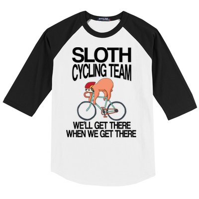 Sloth Cycling Team Baseball Sleeve Shirt