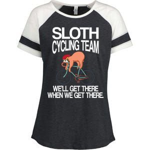 Sloth Cycling Team Enza Ladies Jersey Colorblock Tee