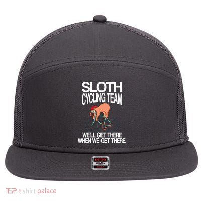 Sloth Cycling Team 7 Panel Mesh Trucker Snapback Hat