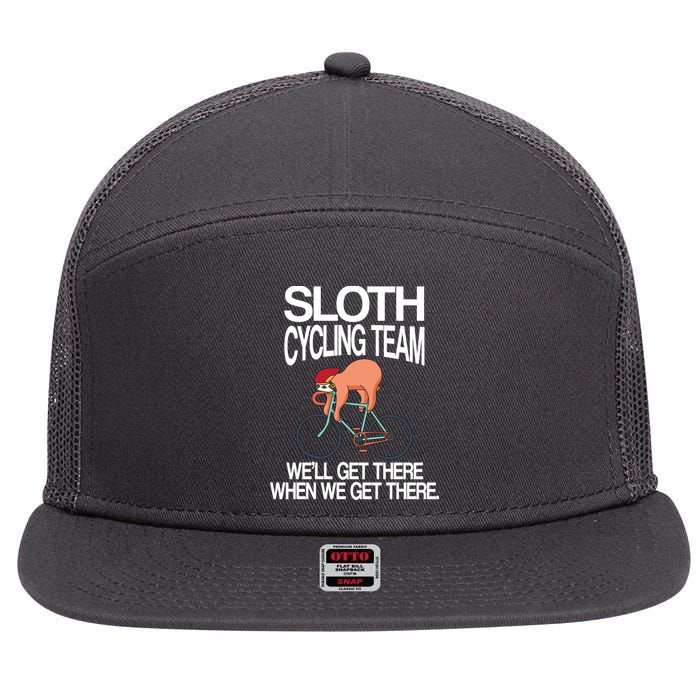 Sloth Cycling Team 7 Panel Mesh Trucker Snapback Hat