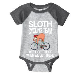 Sloth Cycling Team Infant Baby Jersey Bodysuit