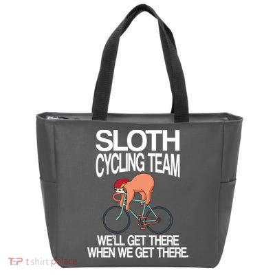 Sloth Cycling Team Zip Tote Bag