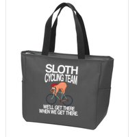 Sloth Cycling Team Zip Tote Bag