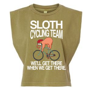 Sloth Cycling Team Garment-Dyed Women's Muscle Tee