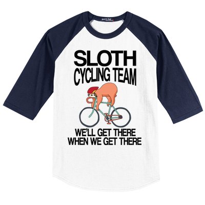 Sloth Cycling Team Baseball Sleeve Shirt