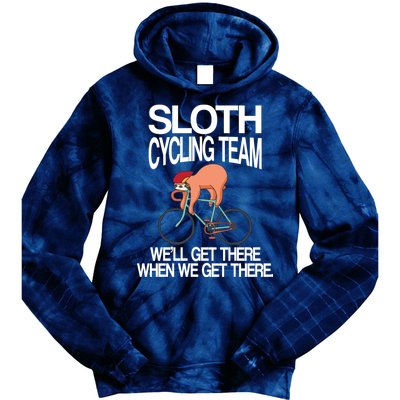 Sloth Cycling Team Tie Dye Hoodie