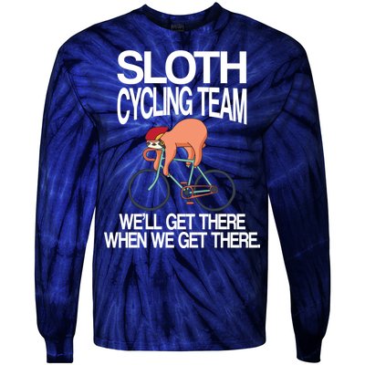 Sloth Cycling Team Tie-Dye Long Sleeve Shirt