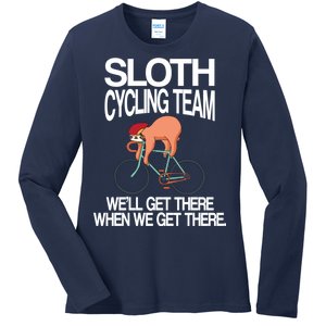 Sloth Cycling Team Ladies Long Sleeve Shirt