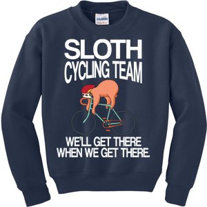 Sloth Cycling Team Kids Sweatshirt