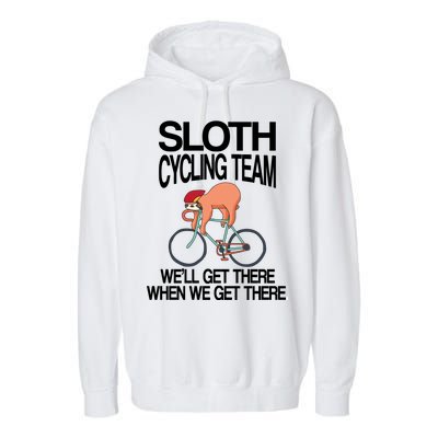 Sloth Cycling Team Garment-Dyed Fleece Hoodie