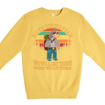 Sloth Hiking Team Premium Crewneck Sweatshirt