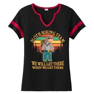 Sloth Hiking Team Ladies Halftime Notch Neck Tee