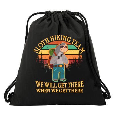 Sloth Hiking Team Drawstring Bag