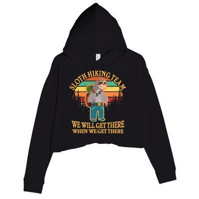 Sloth Hiking Team Crop Fleece Hoodie