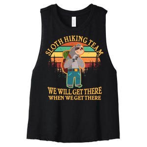 Sloth Hiking Team Women's Racerback Cropped Tank