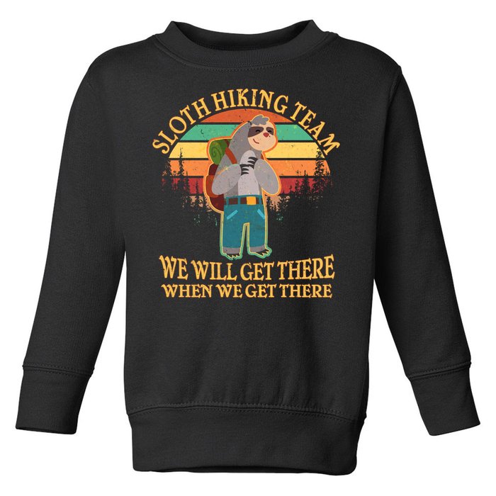 Sloth Hiking Team Toddler Sweatshirt